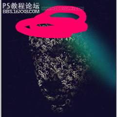 photoshop教程:制作印刷文字復(fù)古的鏤空人臉