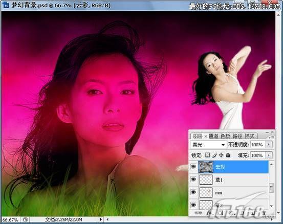 Photoshop CS3制作章子怡壁紙