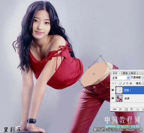 photoshop圖片切割合成獼猴桃美女