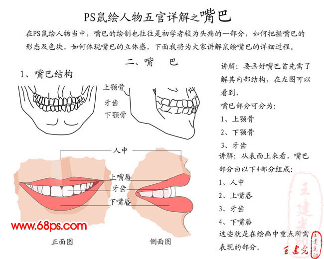 Photoshop详解讲解嘴巴鼠绘的过程