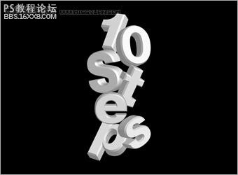 Photothsop文字效果教程:3D廣告字