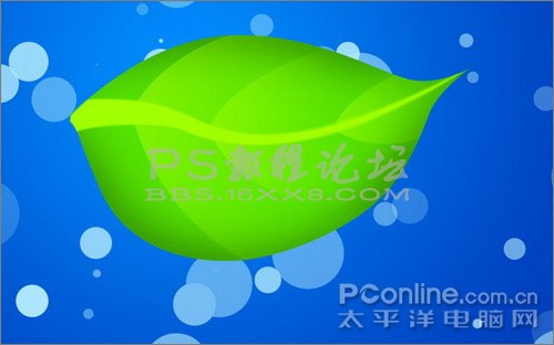 ps做清新树叶壁纸