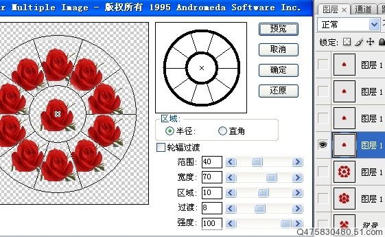 Photoshop制作另类的红玫瑰花动画