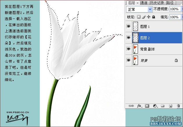 photoshop怎样给花换颜色