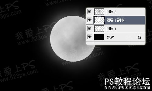 photoshop如何绘画月亮