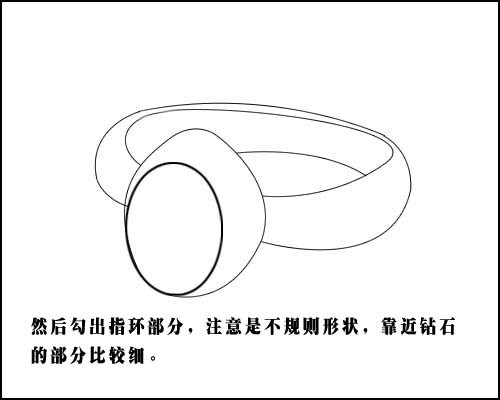 PS手繪情人節鉆石戒指教程