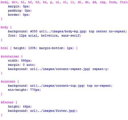 网站PSD模板切图为XHTML+CSS的网页实例