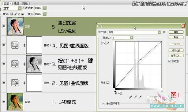 photoshop在LAB模式下用曲線調色教程