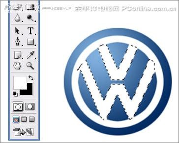 用photoshop做大众汽车LOGO