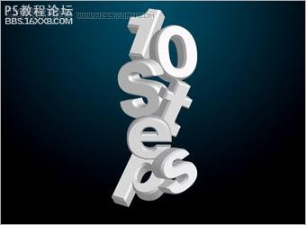 Photothsop文字效果教程:3D广告字