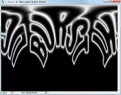 photoshop做放射光線文字