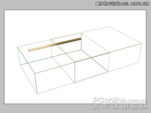 Photoshop画真实光影的3D火柴盒
