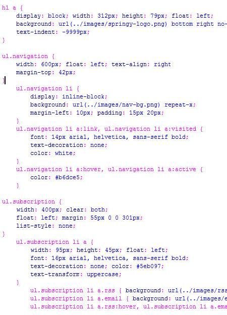 網站PSD模板切圖為XHTML+CSS的網頁實例