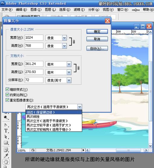 photoshop CS3调整图片大小的技巧