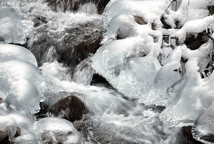 photoshop快速還原偏色的雪景照片