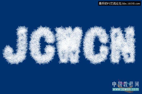 Photoshop字效教程:雪花字效果