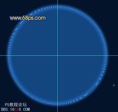 Photoshop打造简洁漂亮的蓝色光斑壁纸