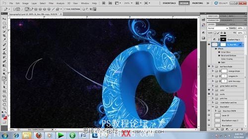 Photoshop制造絢麗多彩的3D文字效果