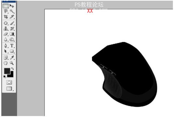 ps教程:鼠绘逼真黑色时尚鼠标