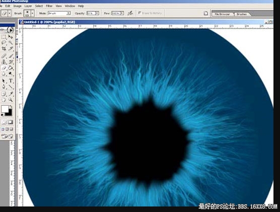 photoshop如何画眼睛瞳孔