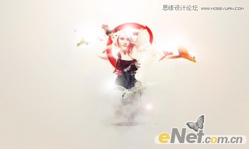 ps打造梦幻光影效果的美女海报教程