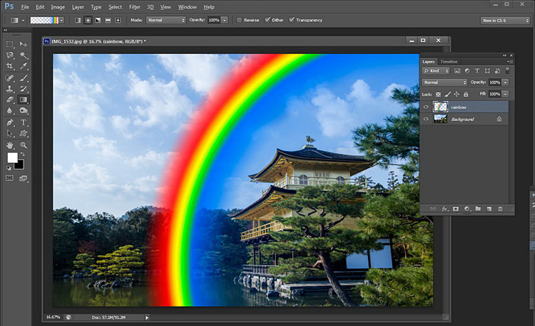做彩虹，给照片添加逼真的彩虹教程