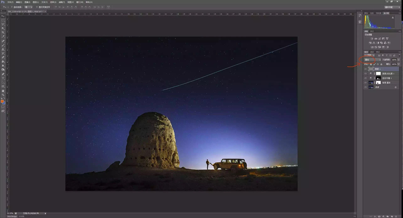 夜空照片，星空风景照片后期实例