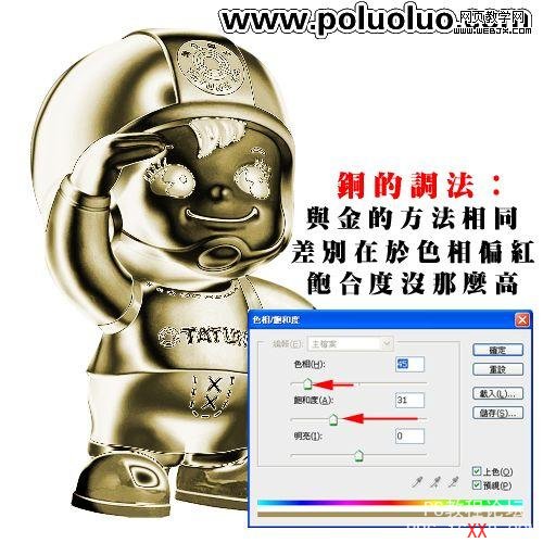 PS教程:調色制作金屬色調的卡通照片