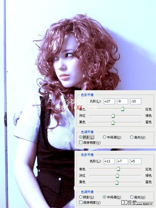 PS圖片調色實例:修復偏黃色調的女孩圖片
