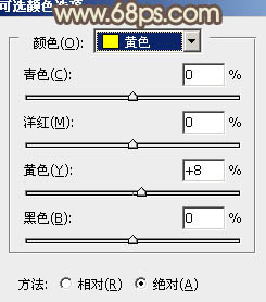 ps调出树林人物图片纯美的淡黄色