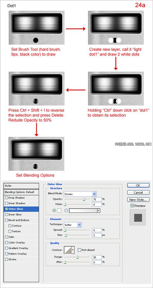 Photoshop CS3鼠绘教程:数码相机