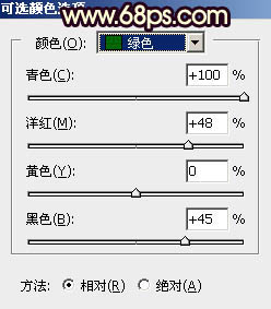 霞光效果，给外景草坪上的人物照片添加霞光色