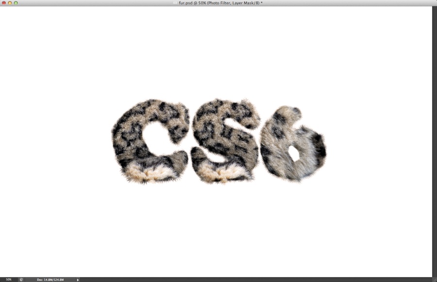 ps CS6毛皮字效果