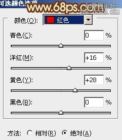 ps暗橙色风格调色教程