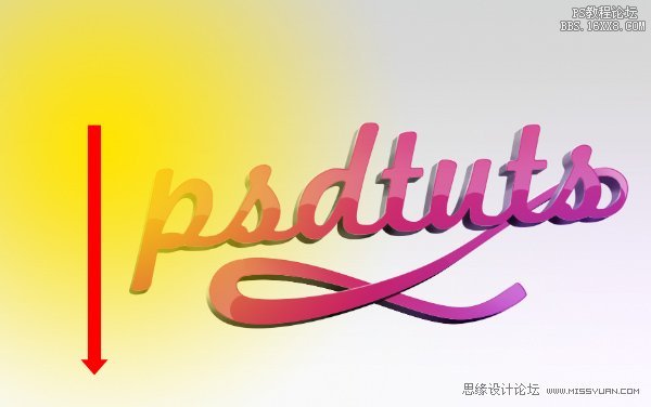 ps创建带光泽的3D文字特效