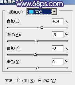 ps淡蓝色非主流效果