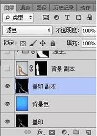 液体效果，通过PS把手制作成蓝色液体效果