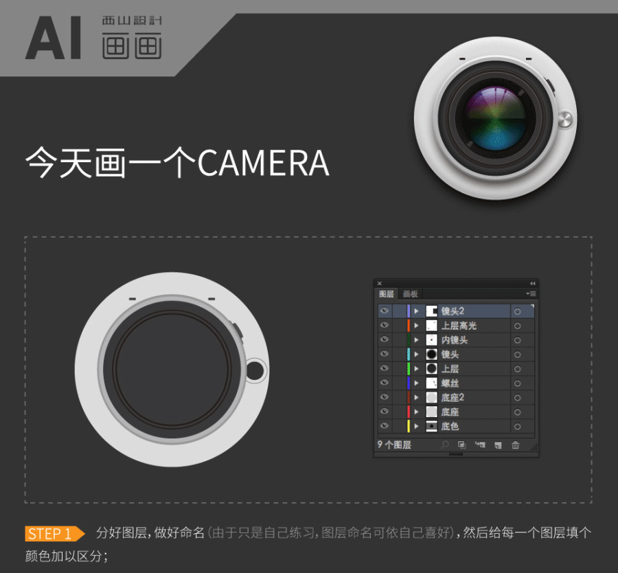 AI設計相機UI圖標