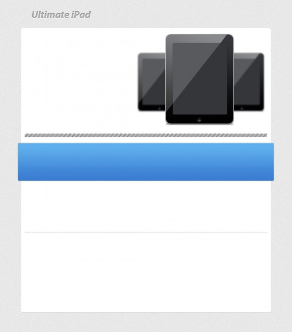 PS設計一個干凈的蘋果iPad產品網站網