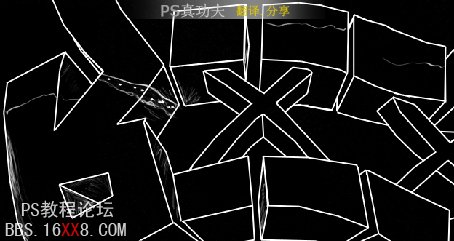 PS素材合成将文字线稿做成3D涂鸦字体教程