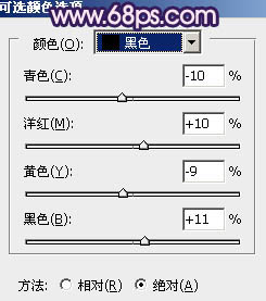 ps调出草地MM图片柔和紫红色