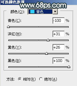 黄褐色，调出高对比的黄褐色暗调人像效果教程