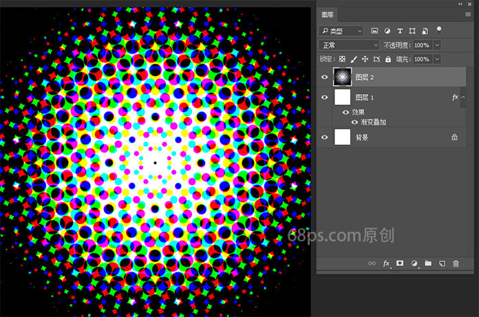 圖案制作，用PS制作波爾卡圓點圖案