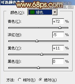 ps暗橙色风格调色教程