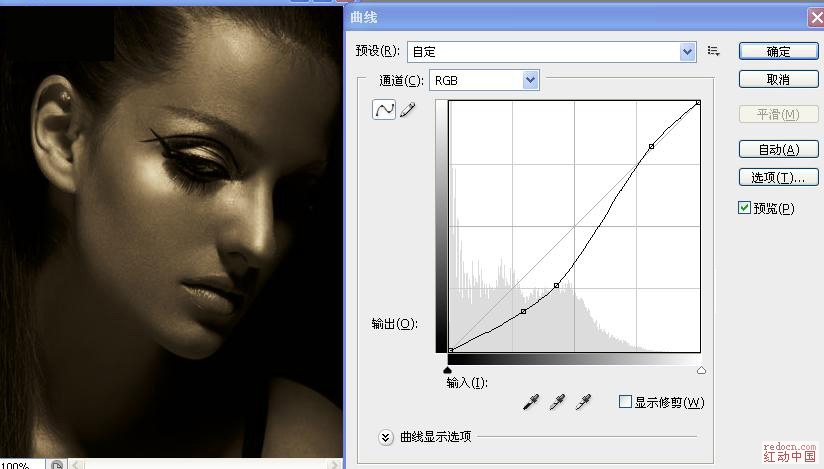 ps基础给模特漂亮MM调整出质感古铜肌