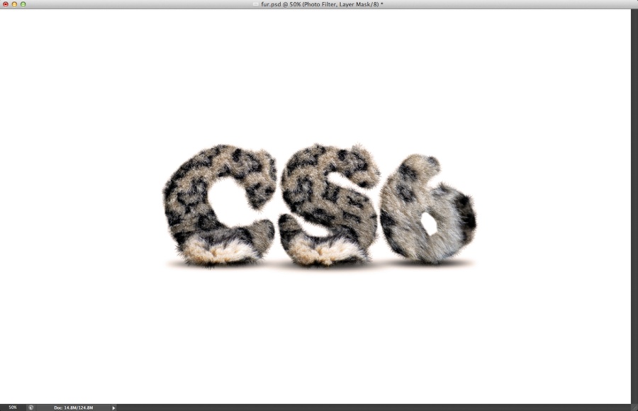 ps CS6毛皮字效果