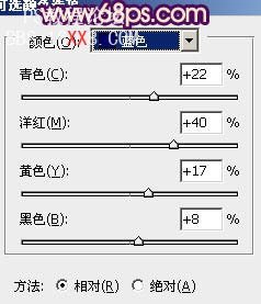 Photoshop把綠色的外景人物圖片調成甜美的粉色