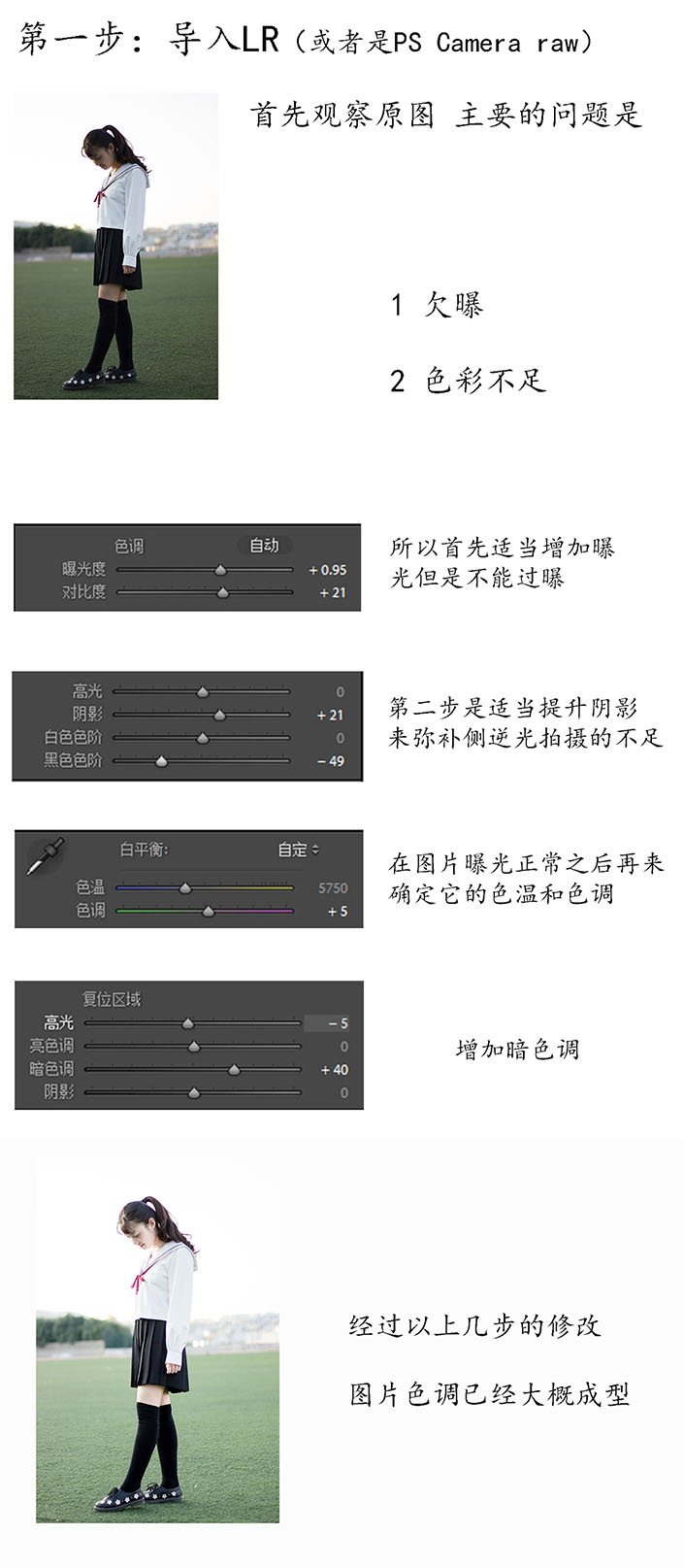 清新色调，校园风清新色调调色教程