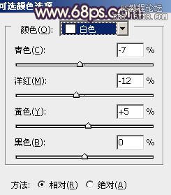 ps处理人物特写个性的暗调黄紫色