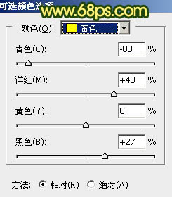 黃色調(diào)，調(diào)出黃褐色人像照片